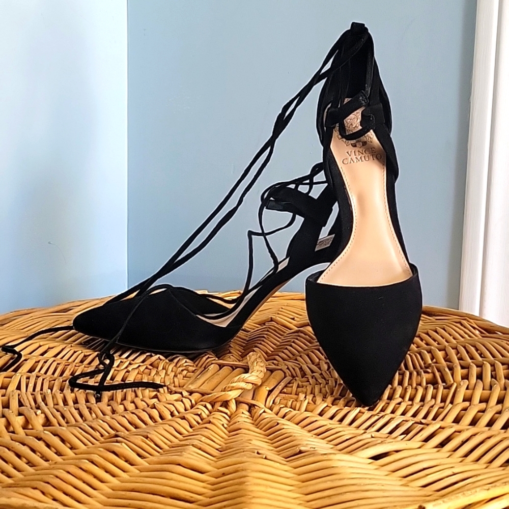 vince camuto white pumps